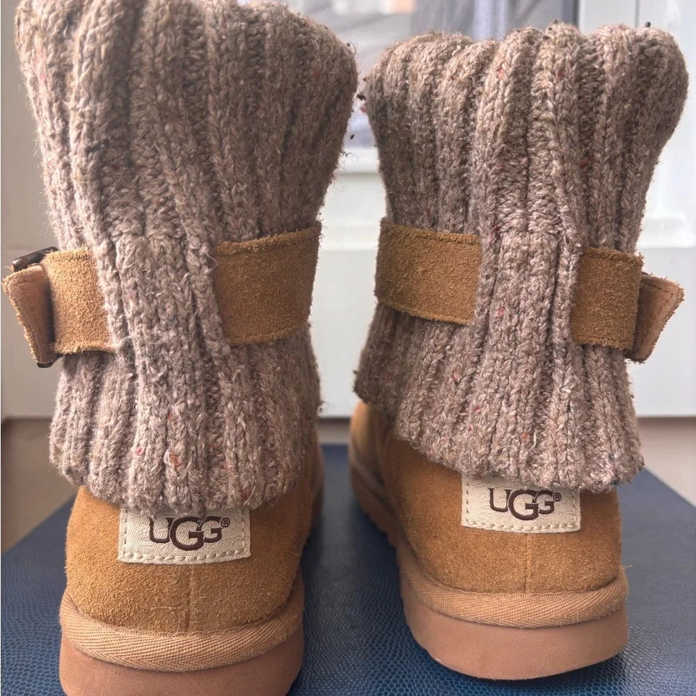 UGG classic knit fold over sweater slipper boot